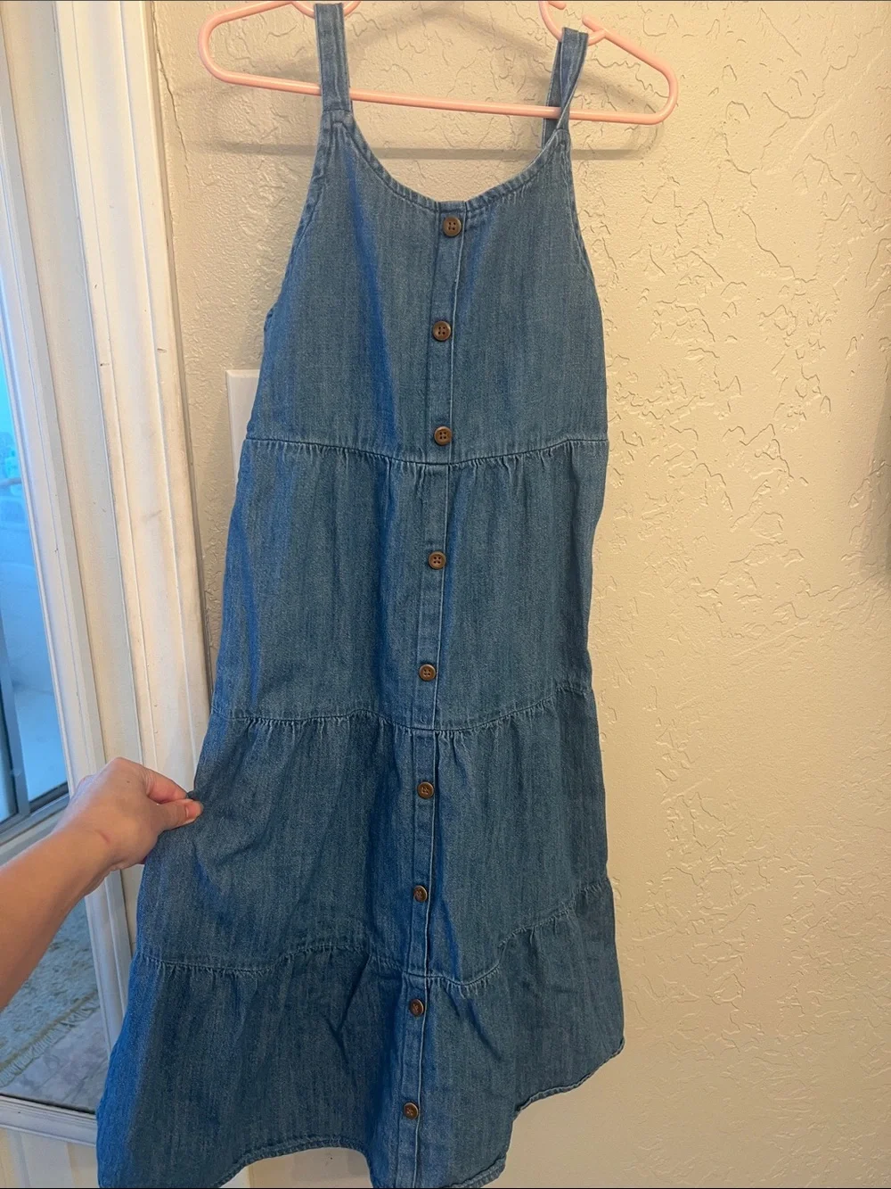 Old Navy Denim Blue Button-Front Girls' Sundress